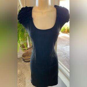 LAST CALL!!!The perfect little black dress. Sz S. Stylish mini dress with ruffle